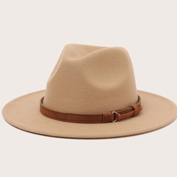 Trendy Belted Fedora Hat Classic Shabby Chic - Picture 2 of 6